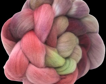 Merino Wool Combed Top Hand Dyed - 100gms 21m Spinning yarn felting fibre