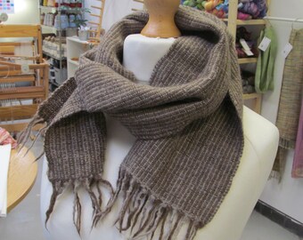 Handwoven scarf Alpaca & Shetland wool