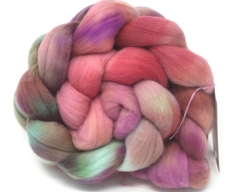 Merino Wool Combed Top Hand Dyed - 100gms 21m Spinning yarn felting fibre