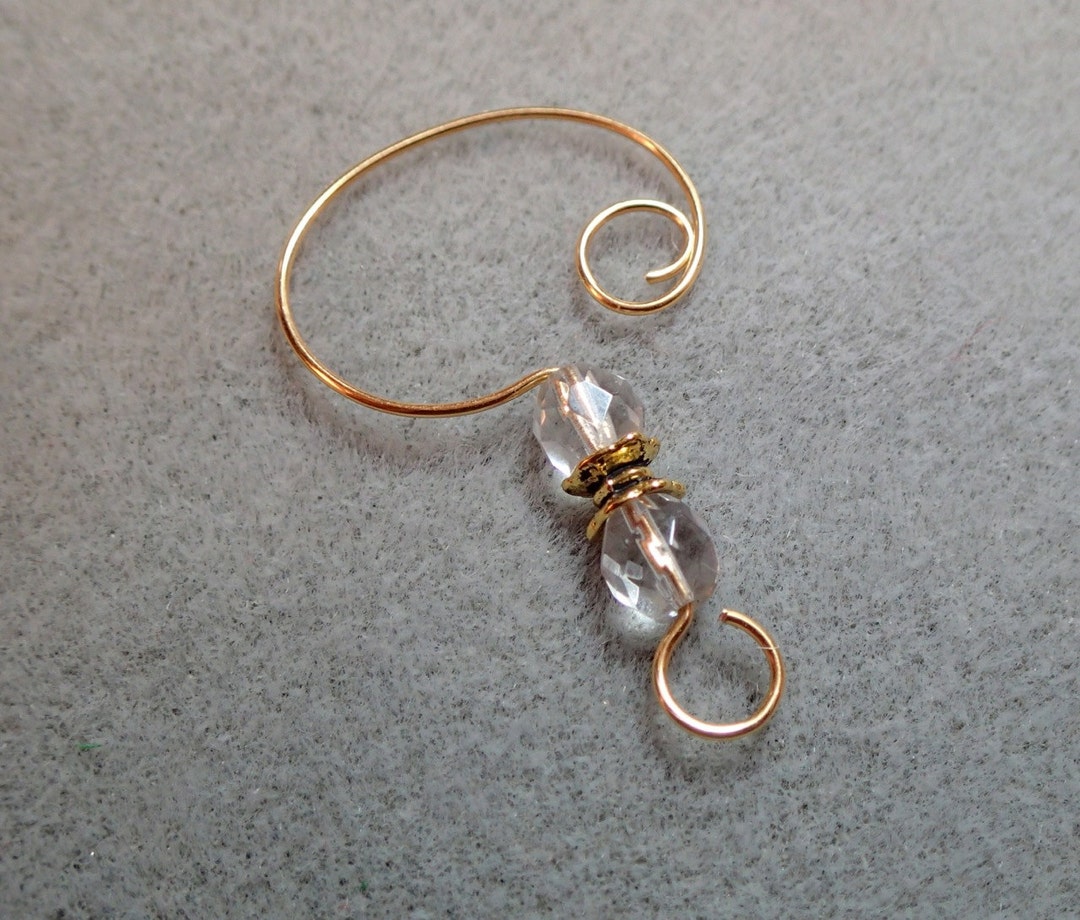 12 Ornament Hangers Hooks Enhancers for Your Christmas Ornaments Clear on Gold Etsy