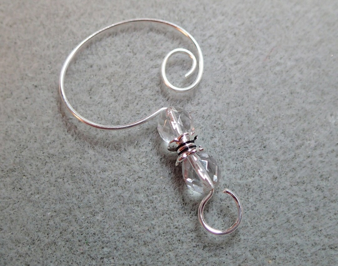 12 Ornament Hangers Hooks Enhancers for Your Christmas Ornaments Clear on Silver Etsy