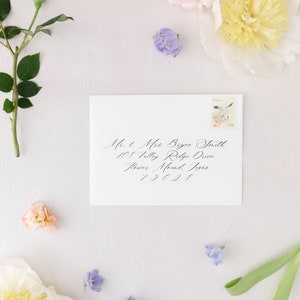 Modern Calligraphy Envelope Template, DIY Addressing Template, Wedding Envelope Label, Printable Address