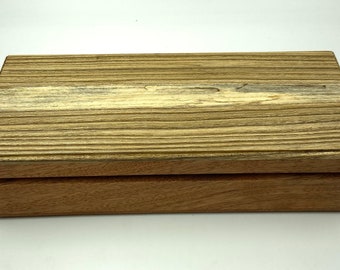 Watch and Eyeglass Box - Book matched spalted hackberry and Sapele  - LB 245