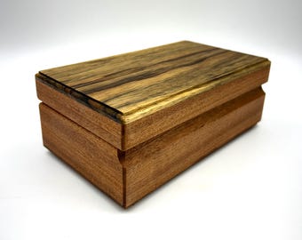 Watch Box, Eyeglass Case - Black Limba & Sapele - MLB 574