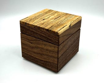 Small Tea, Candy Box - Spalted Maple & Walnut - TTC 29