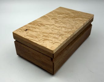 Medium Long Box - Birdseye Maple over Walnut - MLB 513