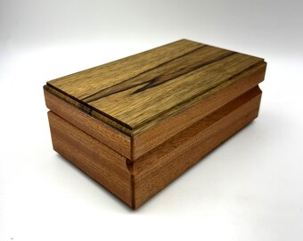 Watch Box, Eyeglass Case - Black Limba & Sapele - MLB 572
