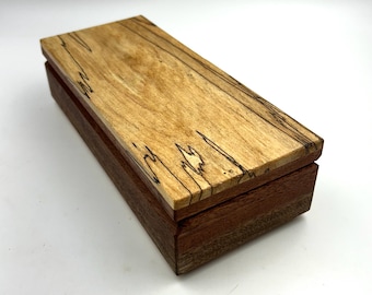 Long Box - Spalted Maple and Reclaimed Mahogany Decking - LB 286