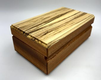 Watch Box, Eyeglass Case - Spalted Hackberry & Sapele - MLB 579