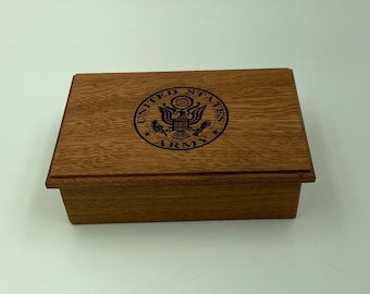 Laser Engraved Trinket Box - Army