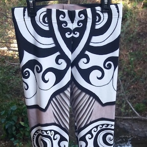 Flower Faerie Mermaid Armor, Leggings, Fairy, Striped, Steampunk, Festival,Rave, Black White, Swirl, Celtic Spiral, Hand Drawn, Original Art