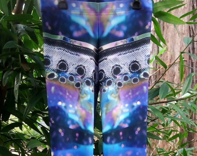 Rainbow Feather Leggings, Feather Print, Feathers, Animal Print, Bird, Rave, Festival, Psychedelic, Trippy, Dance, Yoga, Wild Print Leggings