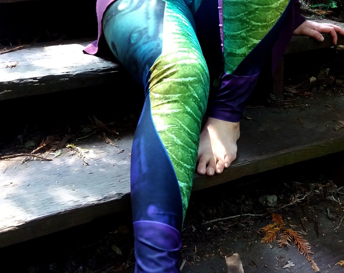 Rainbow Mermaid Armor, Print Leggings, Mermaid, Mermaid Armor, Mermaid Scale, Rainbow, Fantasy, Cosplay, Steampunk, Medieval,Armor, Leggings