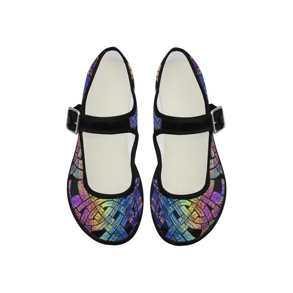 colorful mary jane shoes