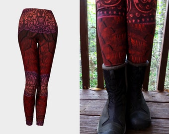 Rose Gold Red Dragon Armor Leggings, Filigree, Armor, LARP Armor, Fantasy, Cosplay, Costume, Dragon Scale, DnD, Medieval, Festival Leggings