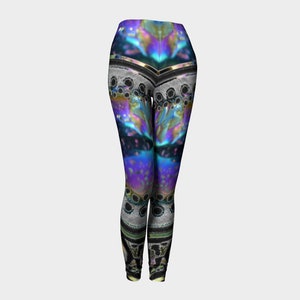 Rainbow Feather Leggings, Feather Print, Feathers, Animal Print, Bird, Rave, Festival, Psychedelic, Trippy, Dance, Yoga, Wild Print Leggings image 5