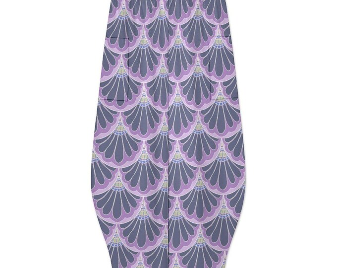 Hand Drawn Paisley, Pocket Pants, Pink & Purple, Arabian Pants, Baggy Pants, Belly Dance, Petal Maille, Paisley, Original Art, by Caballera