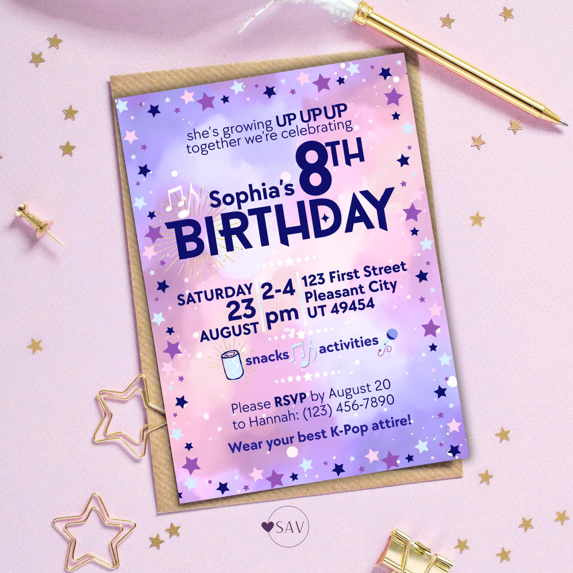Free Kpop Invitations - Etsy