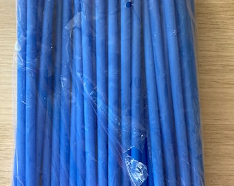 Paglia blu brillante, cannuccia di plastica riutilizzabile, cannuccia ecologica