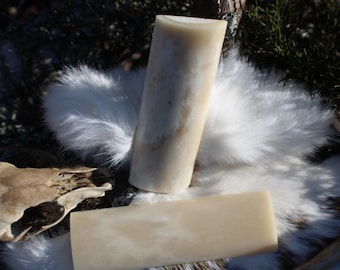 Natural Camel Bone Knife Scales – Organic Cream Handle Material (5" x 1.5" x 1/4")