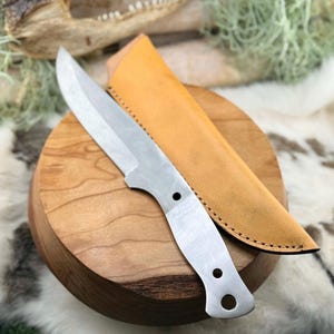 Professional Trailing Point Knife Blanks – Heat Treated 440C Stainless DIY Maker (Single, 3, 5 Pack)