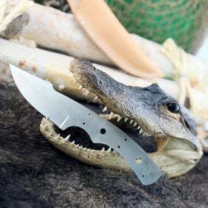 Harpoon Hunter Knife Blank – 440C Stainless Steel, Heat Treated Maker Supply