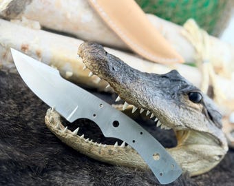 Harpoon Hunter Knife Blank – 440C Stainless Steel, Heat Treated Maker Supply