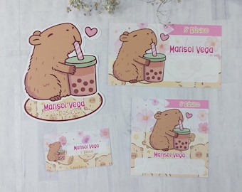 CAPYBARA SCHOOL LABELS