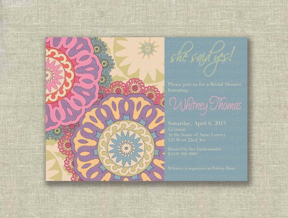 Vintage Bridal Shower Invitations Etsy 10