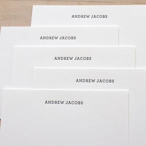 Embossed Stationery | Personalized Letterpress Notecards | Custom Wedding Stationary | Delicate Font All Caps