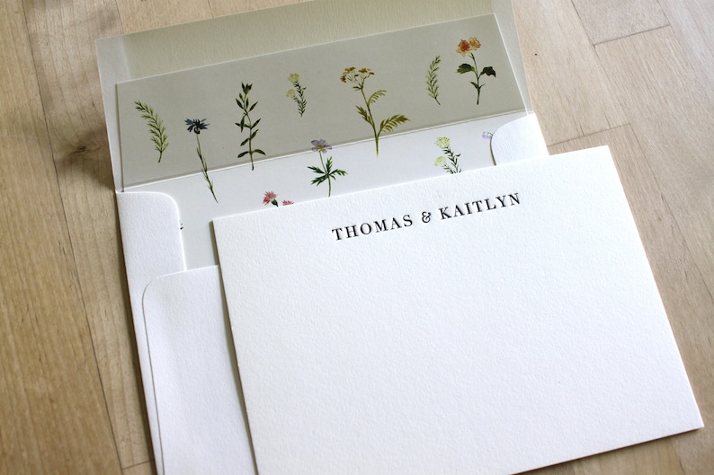 Wedding Stationery - Letterpress Wedding Thank You Cards - Wedding Registry