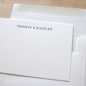 Personalized Letterpress Notecards Custom Thank You Cards Wedding Gift Wedding Registry Custom Notecards Autumn Envelope Liner Blank Envelopes