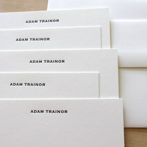 Custom Letterpress Stationery Classic Copperplate Men's Stationery for Professional or Personal Correspondence Typography Letterpress Cards