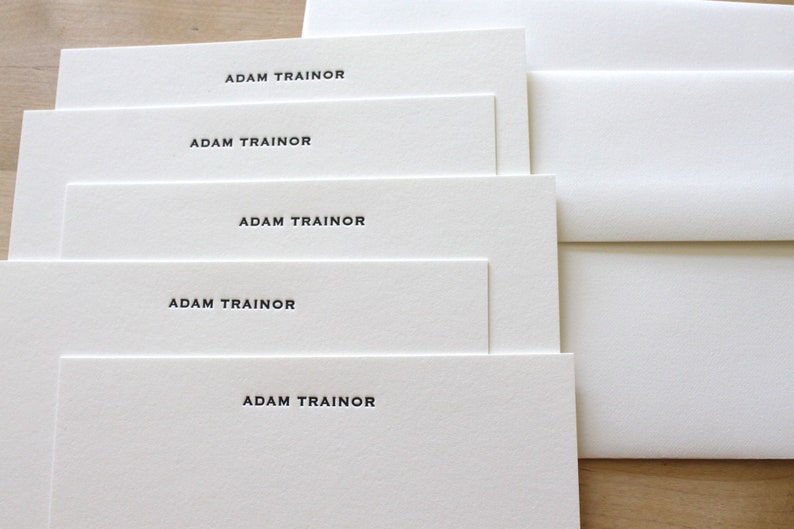 Elegant letterpress notecard for executives and entrepreneurs