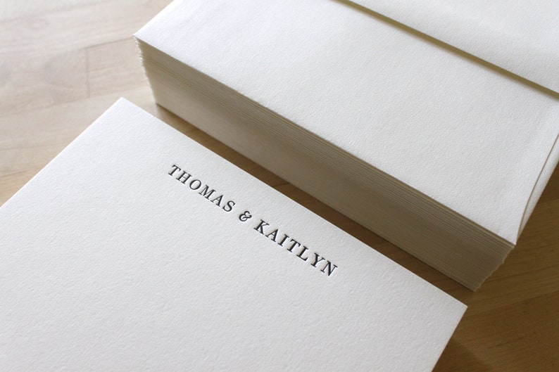 Wedding Stationery - Letterpress Wedding Thank You Cards - Wedding Registry