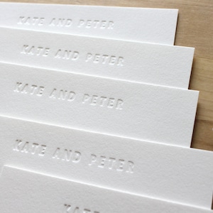 Letterpress Custom Stationery - Various Font Options - Personalized Notecards