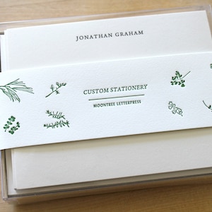 Custom Letterpress Notecards – Personalized Embossed Stationery Set for Thank You Notes, Wedding Stationery, or Everyday Correspondence