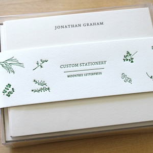 Letterpress Custom Stationery - Various Font Options - Personalized Notecards