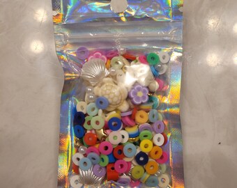 bead confetti with string