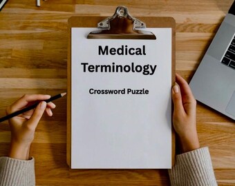 Medical Terminology Crossword Puzzle And More | Study Worksheets | Healthcare Classroom Activity | Digital Downlaod