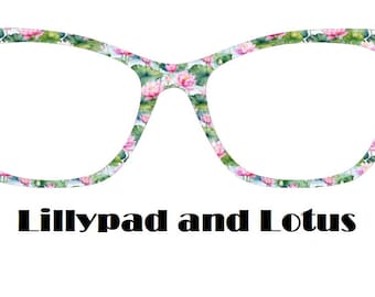Lilypad and Lotus Metal Magnetic Eyewear Toppers