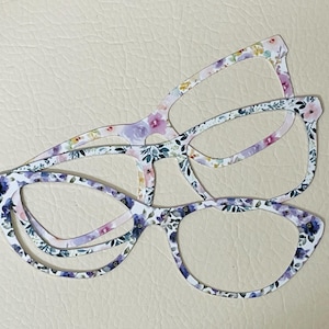 Watercolor Floral Metal Magnetic Eyewear Toppers