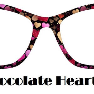 Chocolate Hearts Metal Magnetic Eyewear Toppers