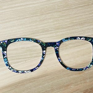 Purple Stained Glass Metal Magnetic Eyewear Toppers