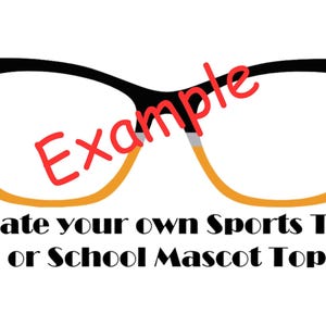 Custom Sports Team or School Mascot Metal Magnetic Eyewear Toppers
