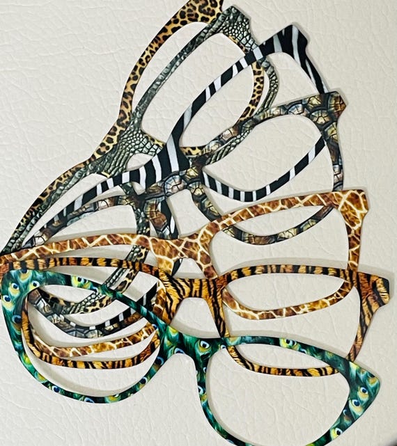 Realistic Animal Print Metal Magnetic Eyewear Toppers Etsy