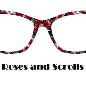 Roses and Scrolls Metal Magnetic Eyewear Toppers