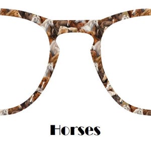 Pferde Metall Magnet Eyewear Toppers