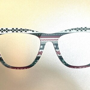 Holiday Sweater Metal Magnetic Eyewear Toppers