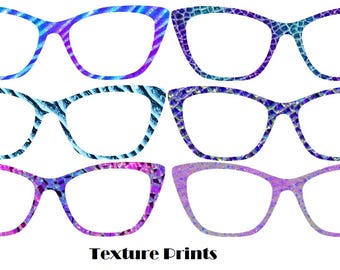 Texture Print Metal Magnetic Eyewear Toppers